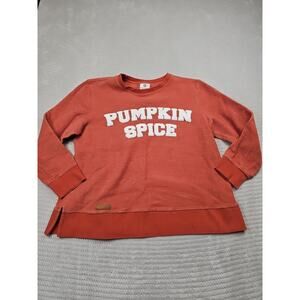Marley Lilly Sweatshirt Womens XL Pumpkin Spice Ribbed Pullover Crew Neck